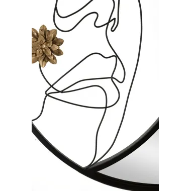 LUSTRO NA ŚCIANĘ MELLY Ø 80X3,8 cm (WYMIARY LUSTRA 27X76 cm)